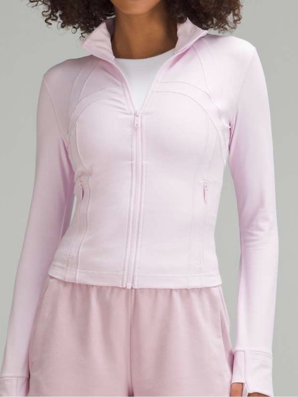 Lululemon pink peony cropped define jacket